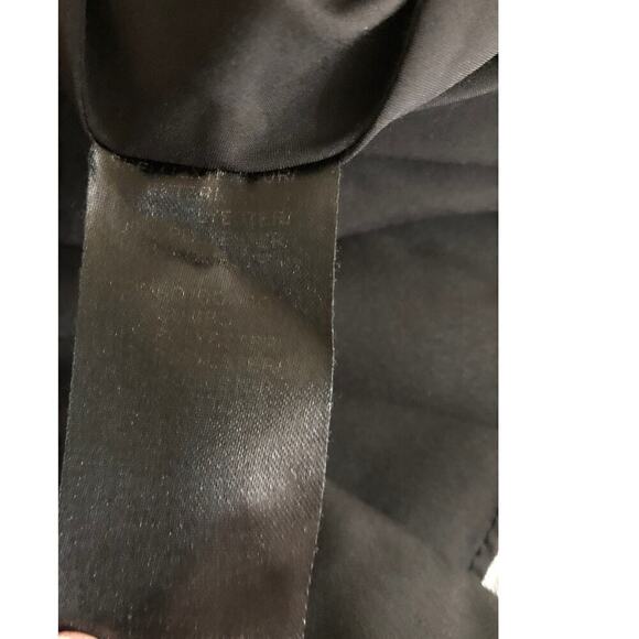 Badgley Mischka Neutral Stripe Dress Sleeveless Fit & Flare Knee Length Blue L - Picture 9 of 15